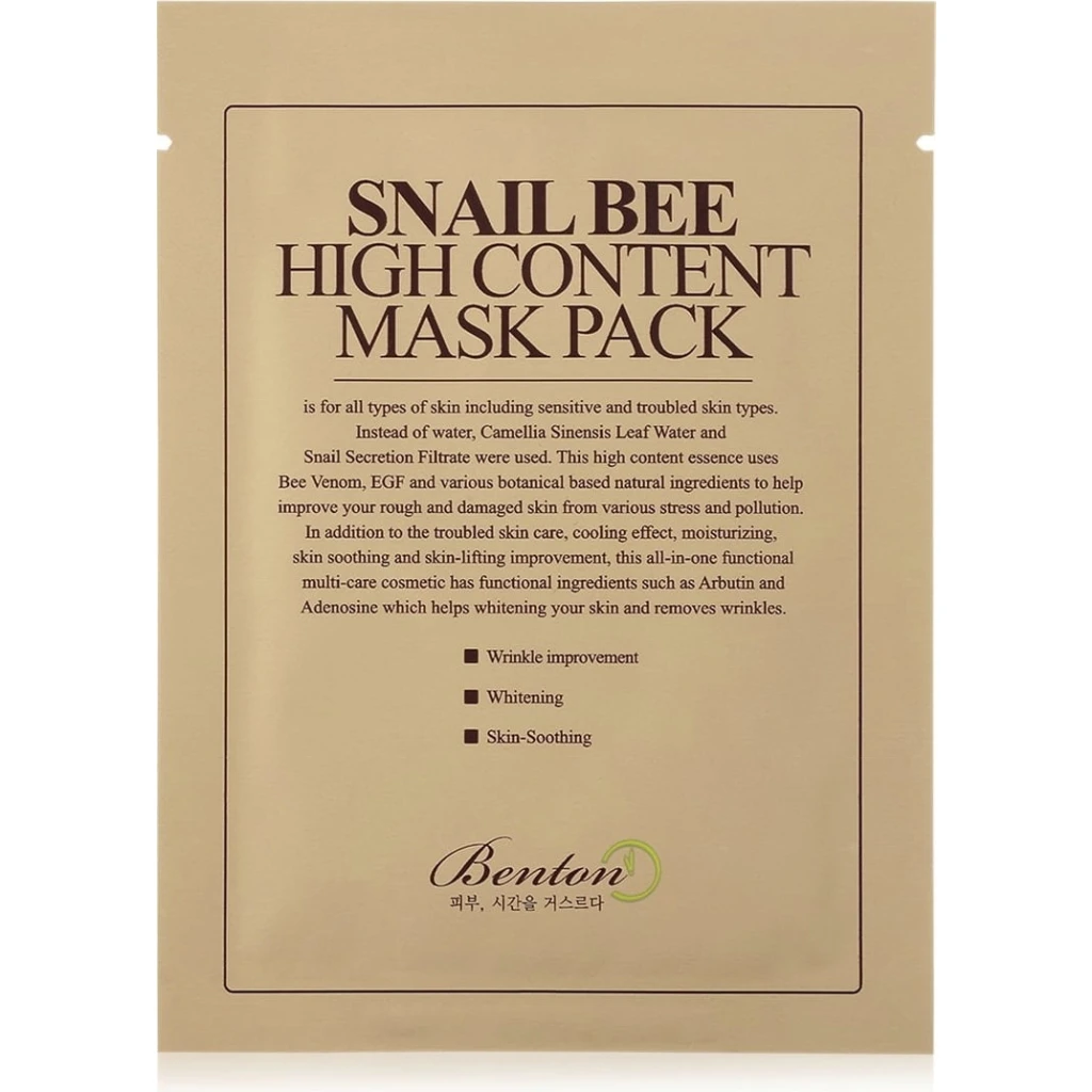 Eau Jeune Benton - Snail Bee High Content Mask 10 Pack