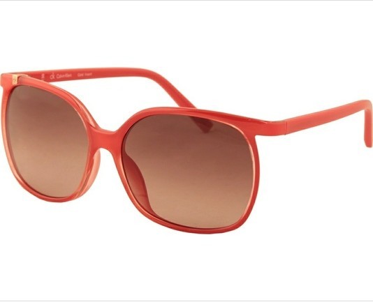 Image of Calvin Klein Oversized Women's Sunglasses - Coral