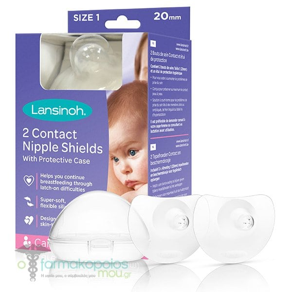 Lansinoh Women's Medium Contact Nipple Shields 20Mm X 2 Medium