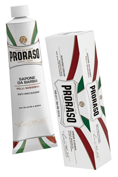 Proraso Cream/Green - Shaving Tube Sensitive Tea (150Ml)