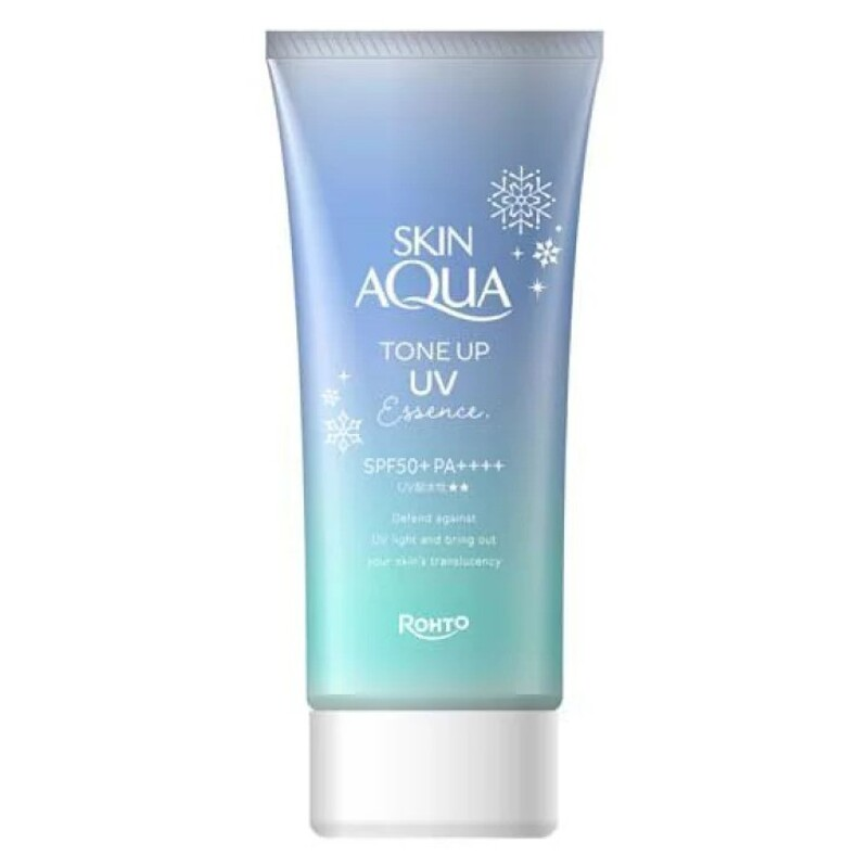 Rohto Mentholatum Blue Skin Aqua - Tone Up Uv Essence Spf50+ Pa++++ (80G)