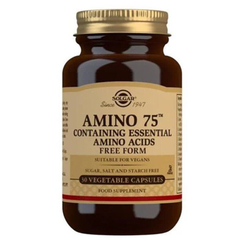 Solgar - Amino 75 Essential Amino Acids Vegetable Capsules (30 Capsules) - Image 3
