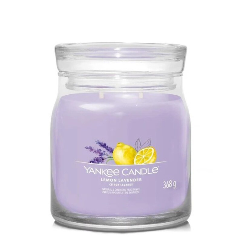 Yankee Candle Lavender - Signature Lemon Medium Jar