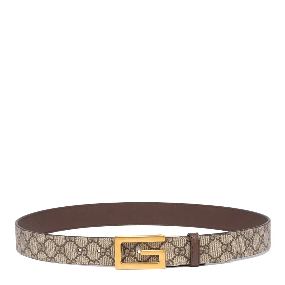 Gucci - Reversible belt with squared Interlocking G (80cm)