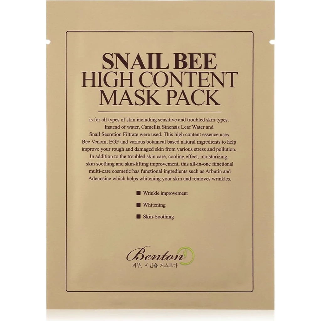 benton - snail bee high content mask 10 pack