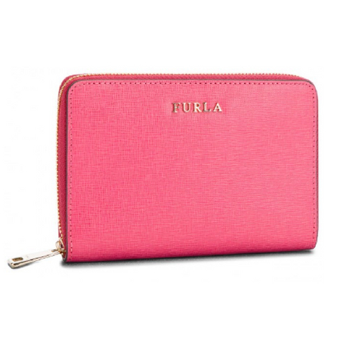 furla babylon medium zip around wallet in ortensia