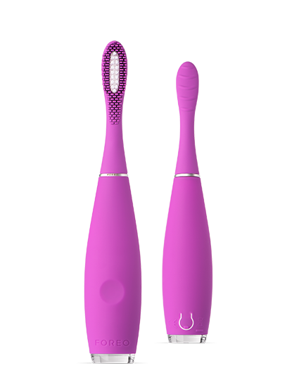 foreo - issa kids silicone sonic toothbrush 5-12 years merry berry shark - usb plug
