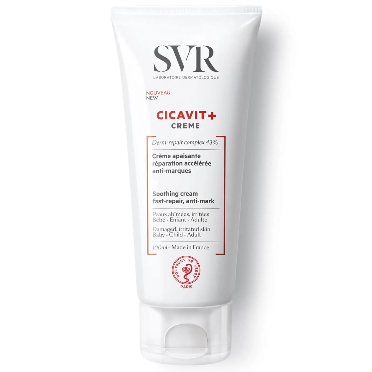 SVR - Cicavit Healing Cream for Cuts, Grazes + Damaged Skin (40ml)