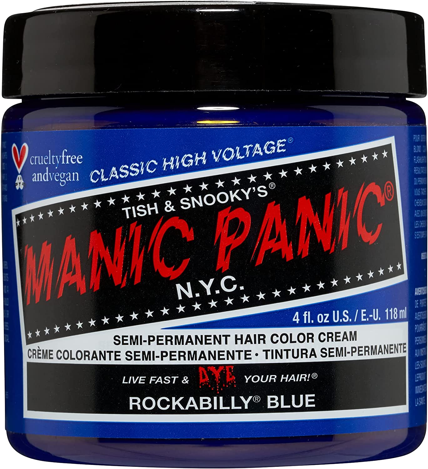 Manic Panic - High Voltage Semi-Permanent Hair Colour Cream - Rockabilly Blue (118ml)