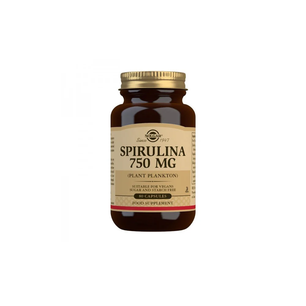 Solgar Spirulina 750mg 80 Capsules Superfood Supplement - Image 3