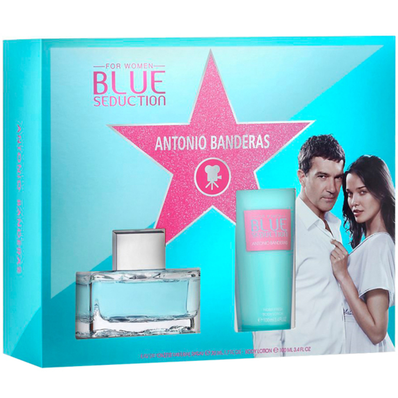 Antonio Banderas Women's Blue - Seduction For Gift Set Eau De Toilette Spray 50Ml & Hydra Fresh Body Lotion 100Ml