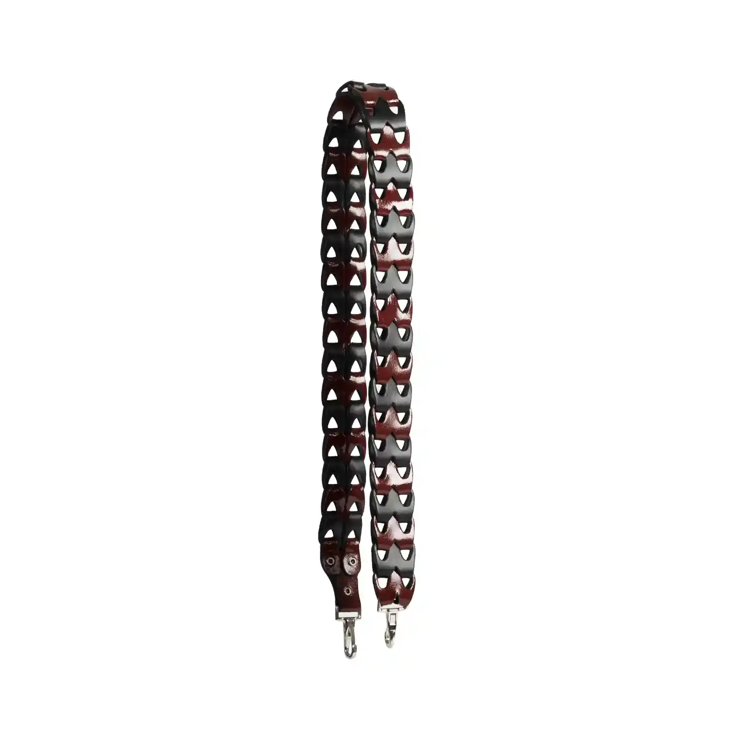 Gweniss Isla Shoulder Strap - Oxblood Patent/Matte Black