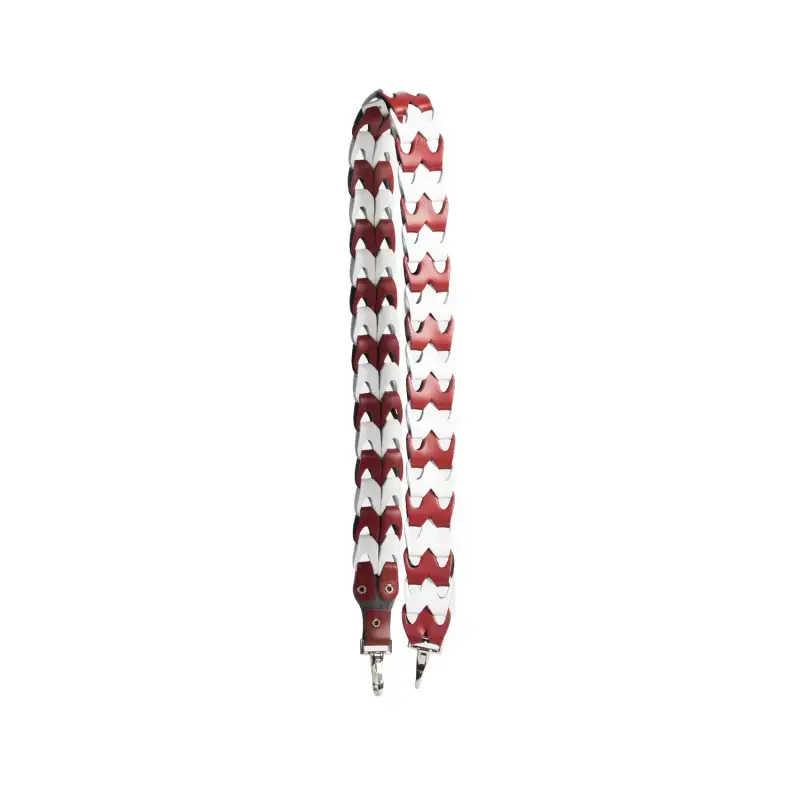 Gweniss Isla Shoulder Strap - White/Scarlet Red