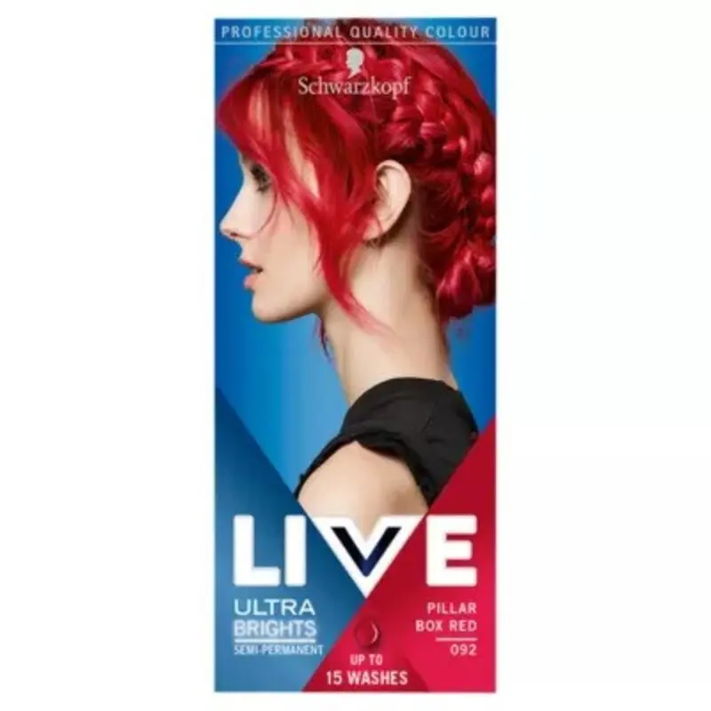 Schwarzkopf LIVE - UltraBrights Semi-permanent Red Hair Dye Pillar Box Red