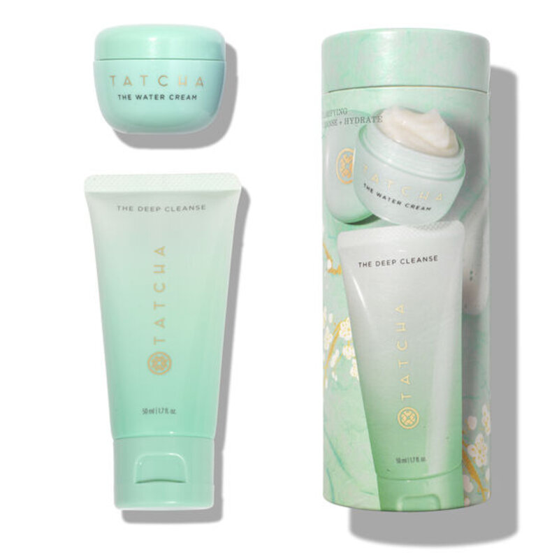 Tatcha Green - Clarifying Cleanse + Hydrate Moisturizer (15Ml) And Cleanser (50Ml)