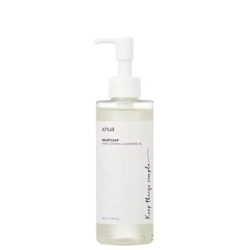 Aceite limpiador para el control de poros con extracto de hoja de corazón de Anua (200 ml)