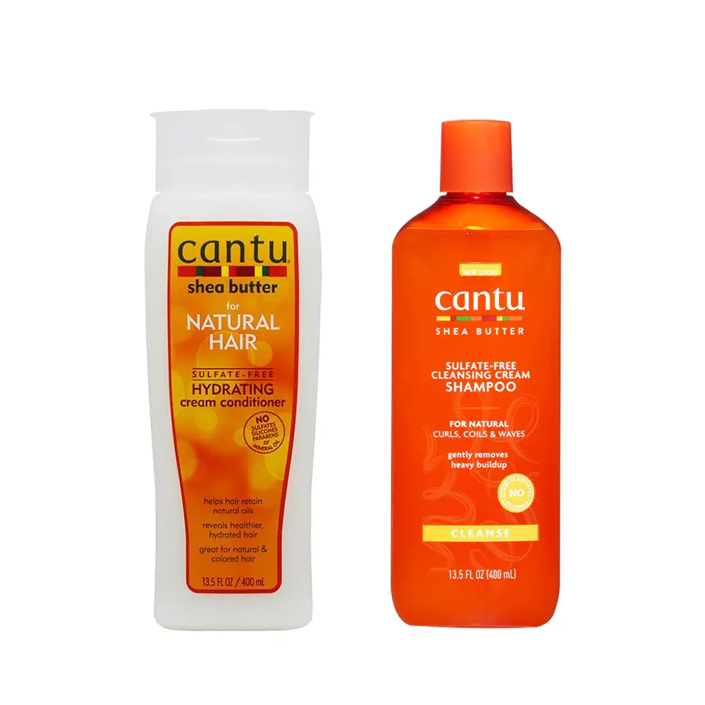 Cantu - Shea Butter Sulfate-Free Cleansing Cream Shampoo and Conditioner Bundle (2 x 400ml)