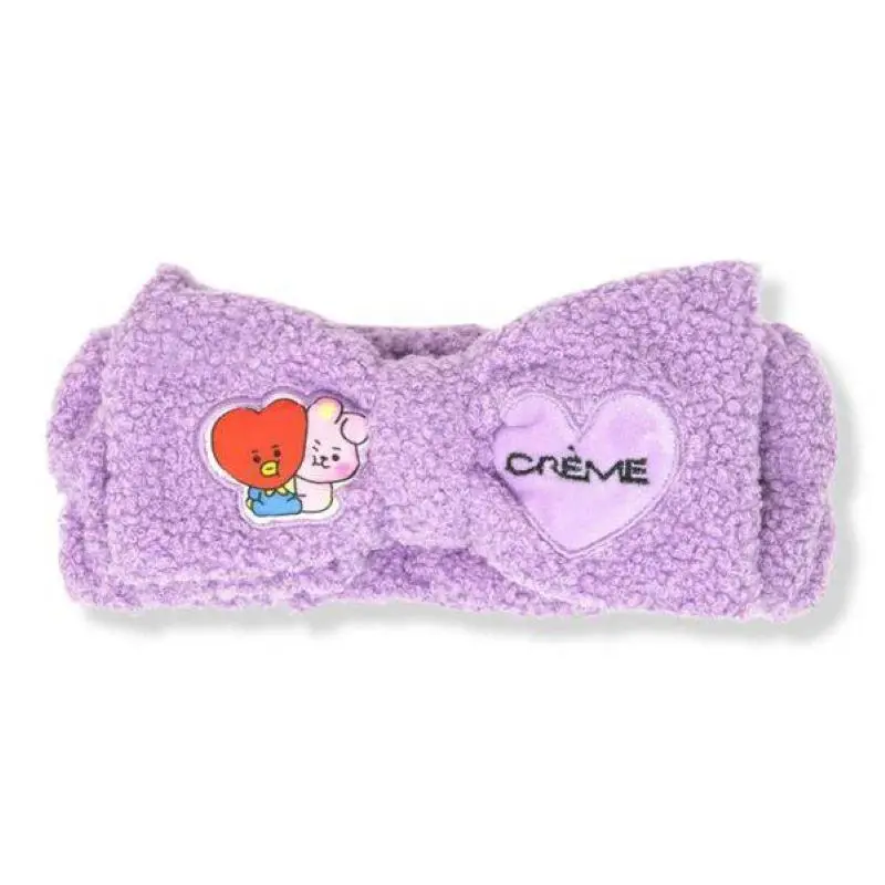 The Crème Shop - Diadema de peluche de spa BT21 en morado Starstruck (Tata & Cooky)