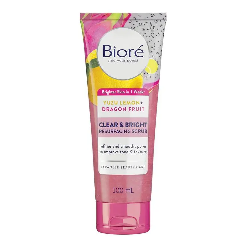 Biore - Clear & Bright Resurfacing Scrub Exfoliator (100ml)