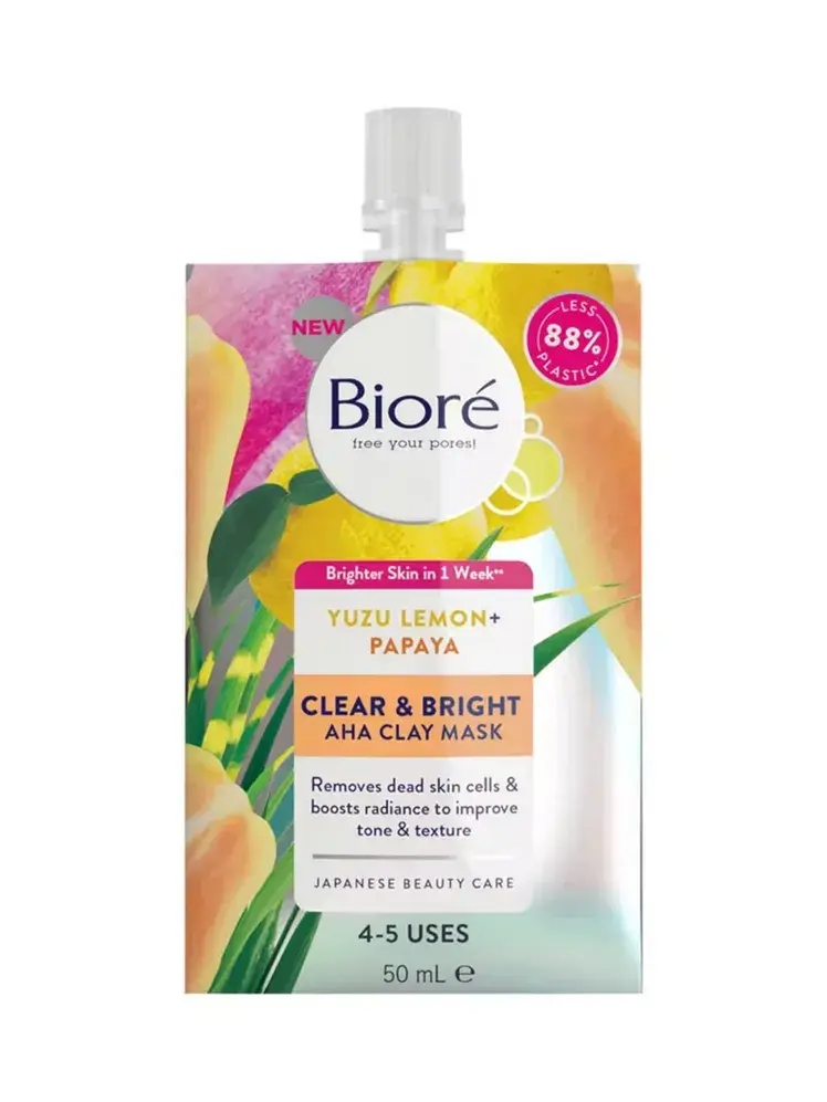 Biore - Clear & Bright AHA Brightening Clay Mask (50ml)