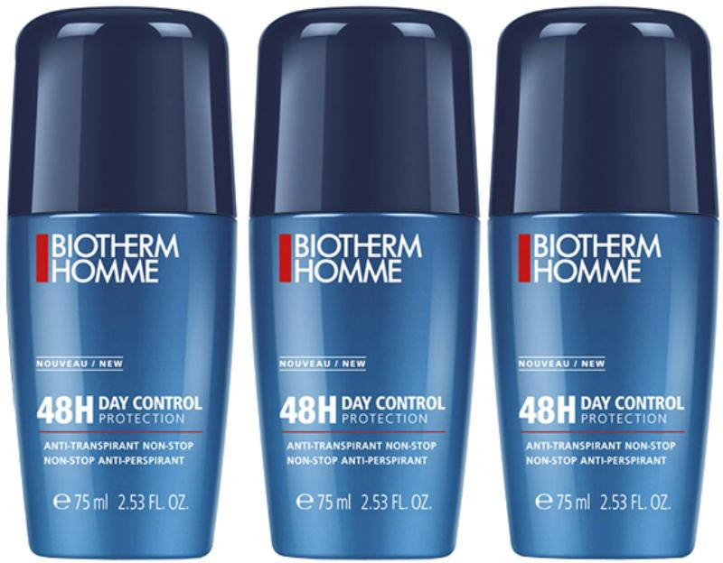 Biotherm - Homme 48H Day Control Antiperspirant Roll-On (3 x 75ml)