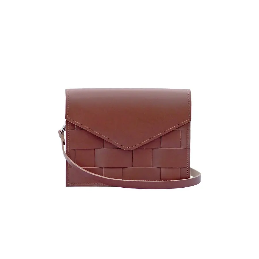 Eduards - Nver Mini Shoulder Bag in Brick Leather