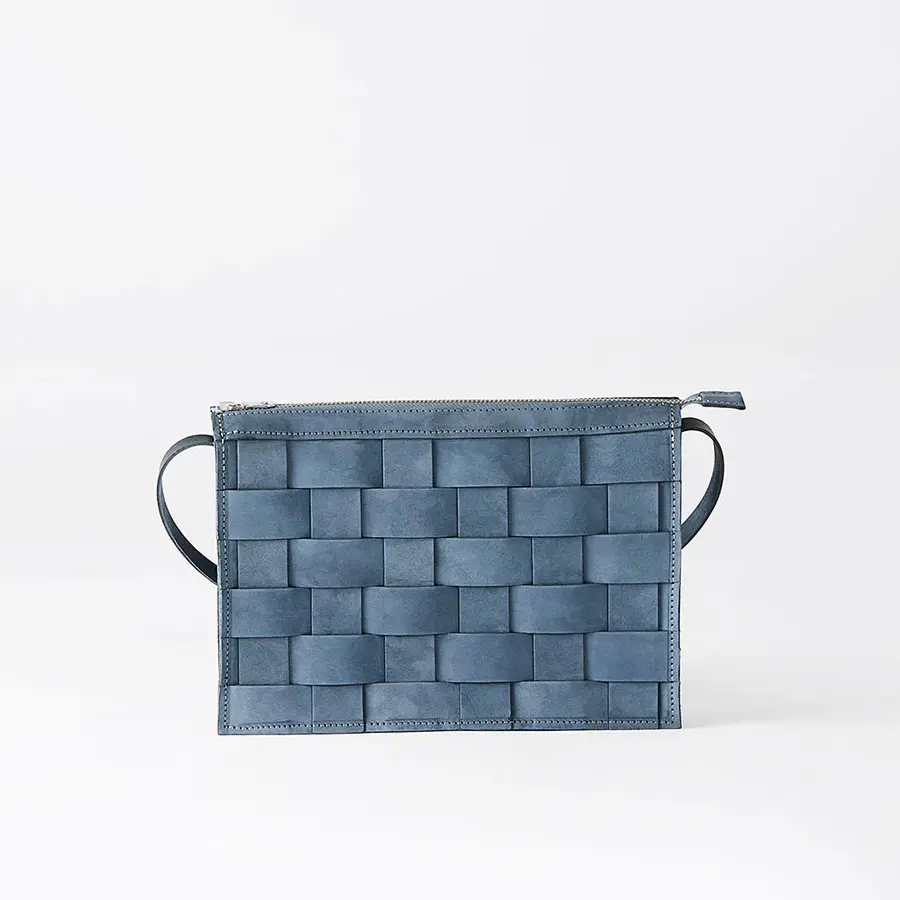 Eduards - Nver Small Leather Shoulder Bag in Oily Navy