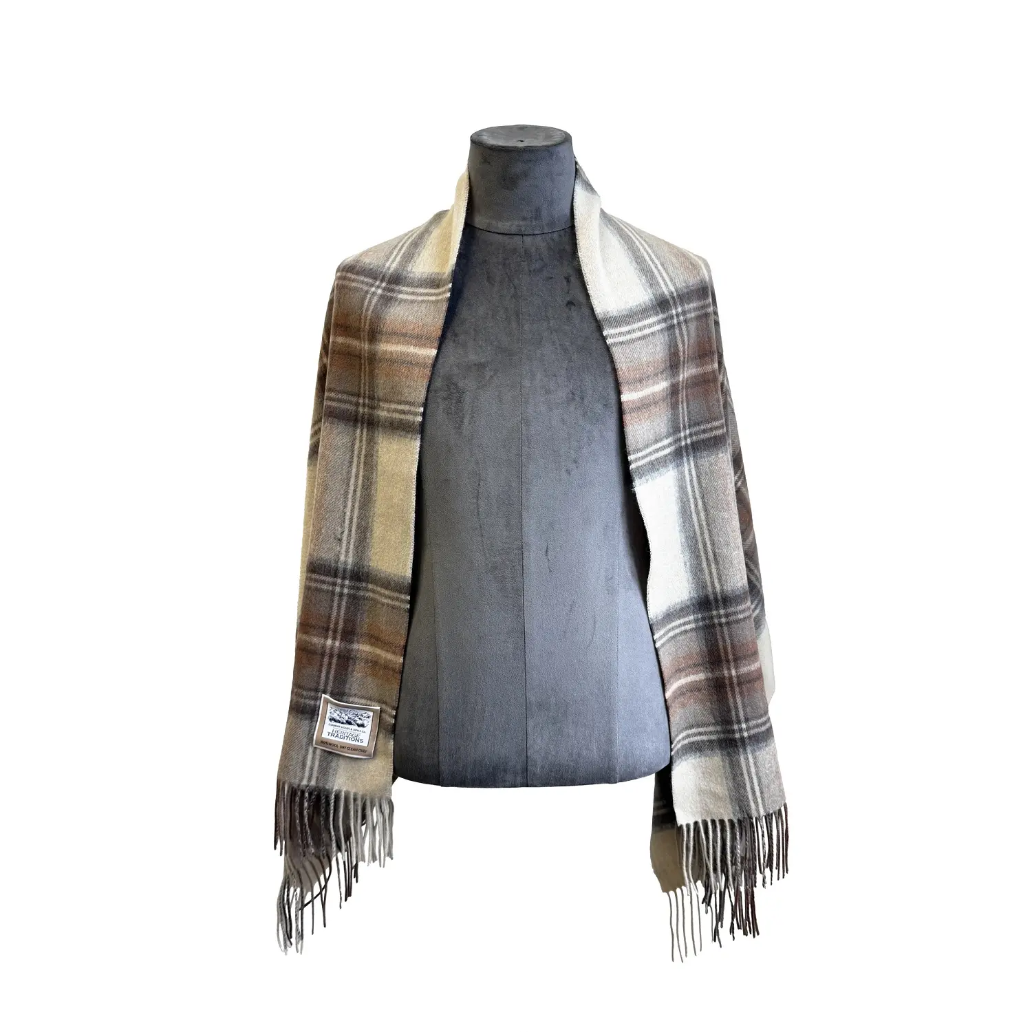 Heritage Traditions - Natural Stewart Tartan Woollen Stole