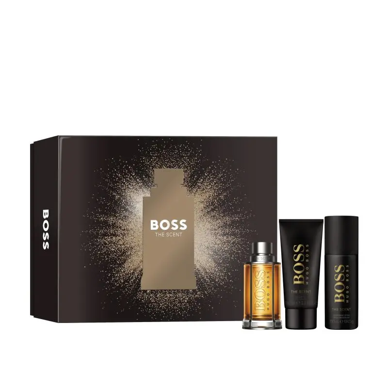 Hugo Boss -The Scent 3 Piece Gift Set: Eau de Toilette (100ml) & Eau de Toilette Travel Spray (10ml) & Shower Gel (100ml)