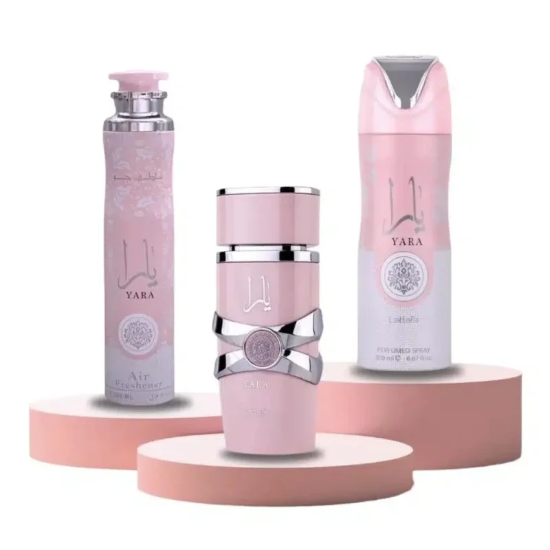Lattafa - Yara Gift Set Eau De Parfum (100ml) + Air Freshener (300ml) + Perfumed Spray (200ml)