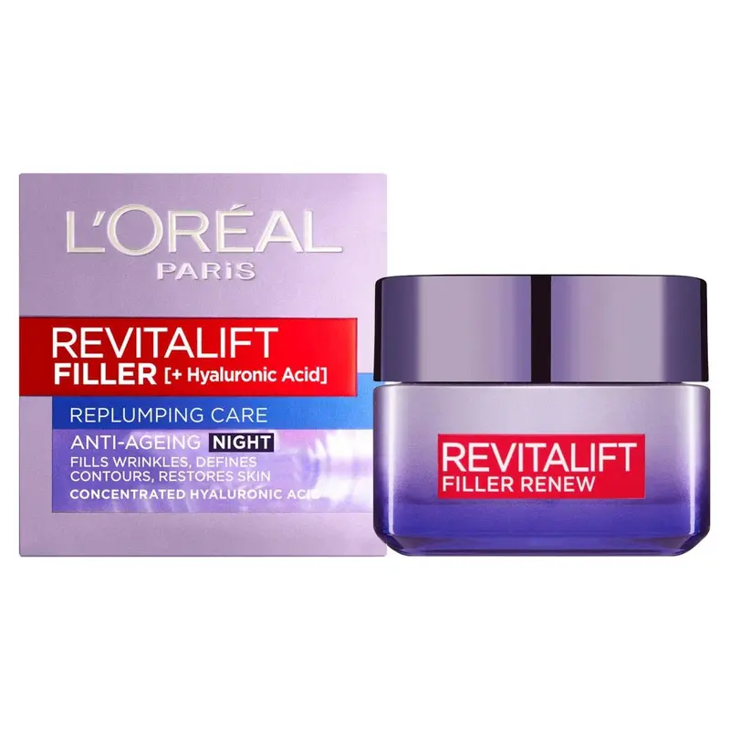L'Oreal - Revitalift Filler Renew Anti-Ageing Night Replumping Cream (50ml)