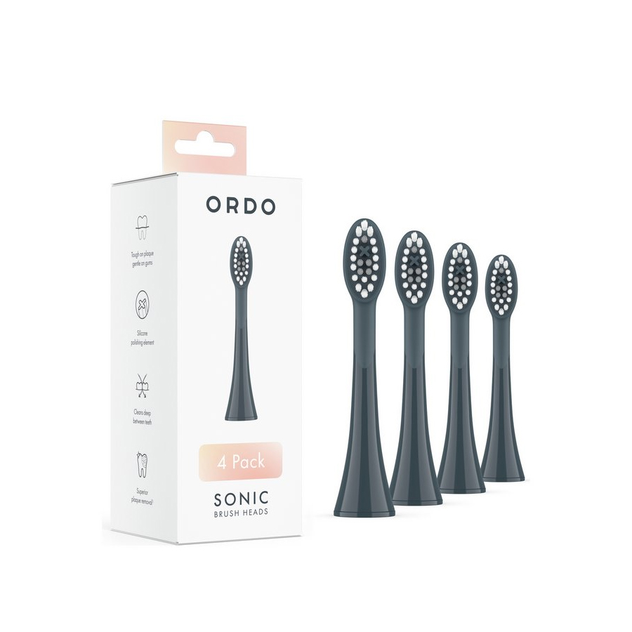 Ordo - Sonic+ Charcoal Electric Brush Heads (4pk)