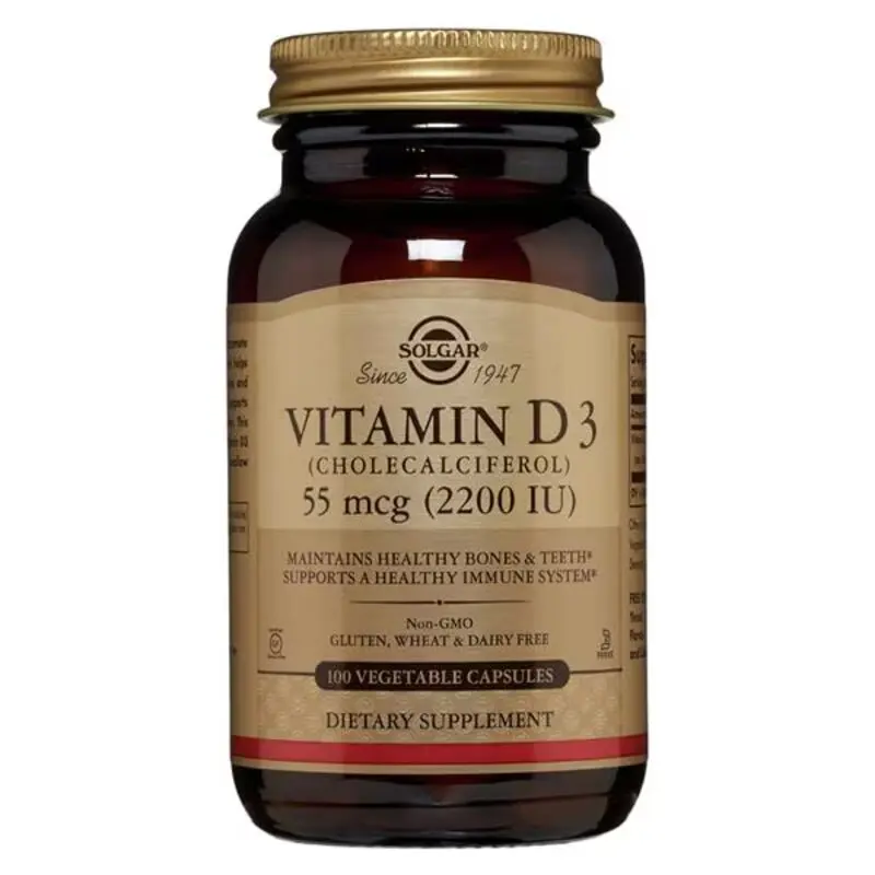 Solgar -  Vitamin D3 55g (50 Vegetable Capsules)