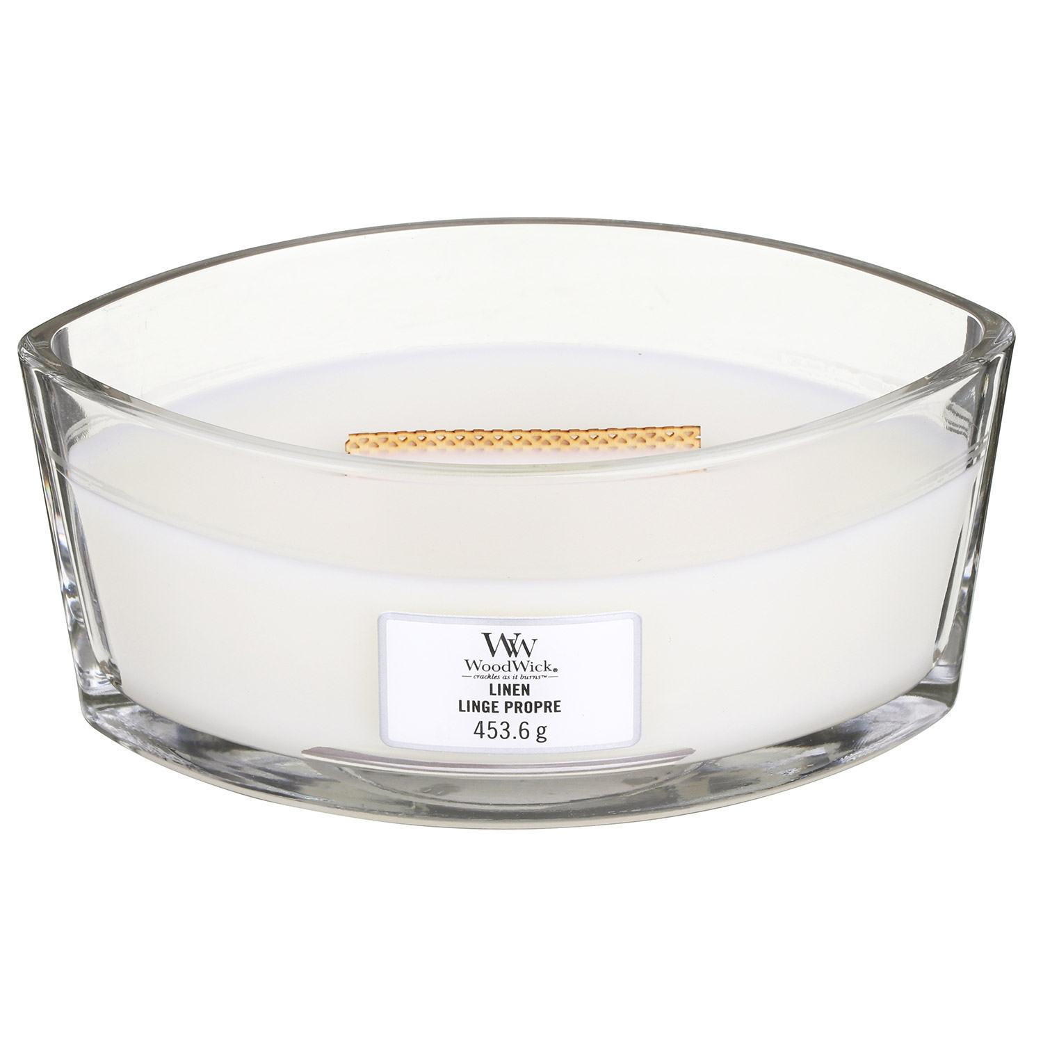 WoodWick - Linen Ellipse Jar Candle