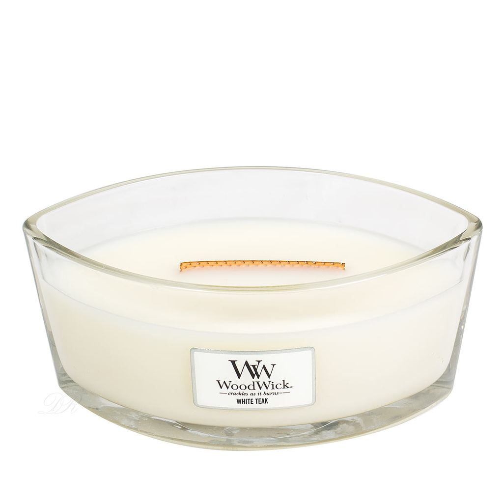 WoodWick - White Teak Ellipse Candle