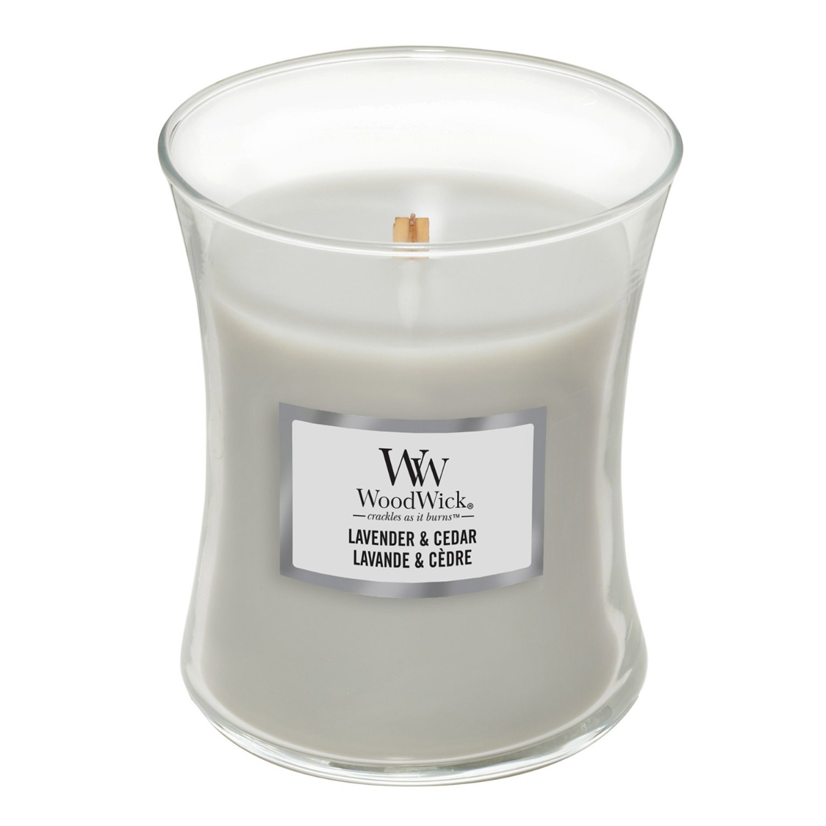 WoodWick - Lavender & Cedar Medium Hourglass Candle