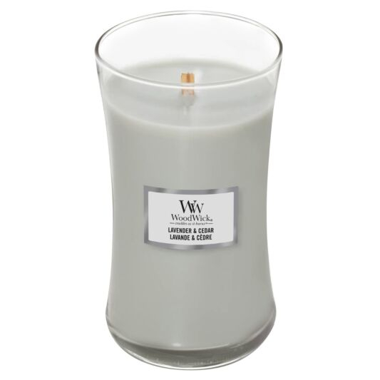 WoodWick - Lavender & Cedar Large Hourglass Jar Candle
