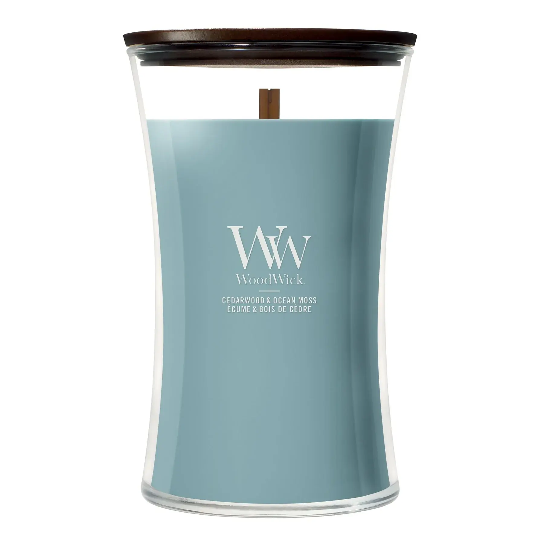 Woodwick - Cedarwood Ocean Moss Large Hourglass Candle 