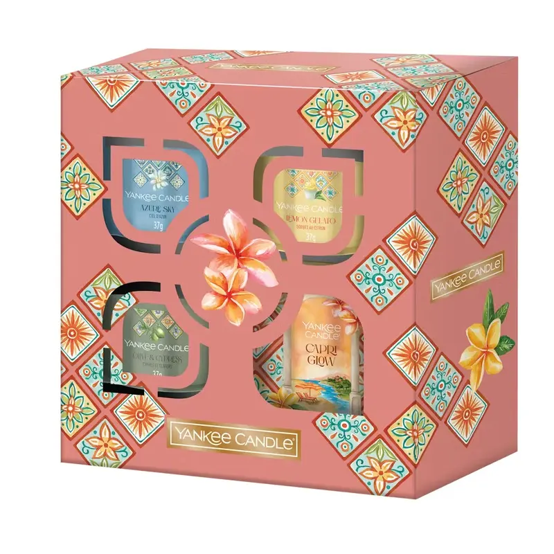 Yankee Candle - Hello Italy! Small Tumbler and 3 Mini Filled Votive Gift Set