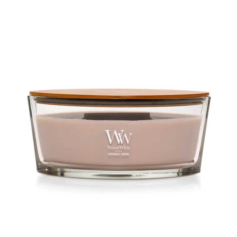 Woodwick - Ellipse Patchouli Creme Candle 