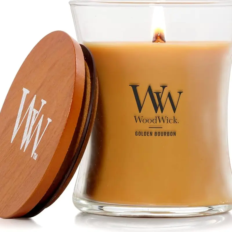 Woodwick - Medium Hourglass Golden Bourbon 