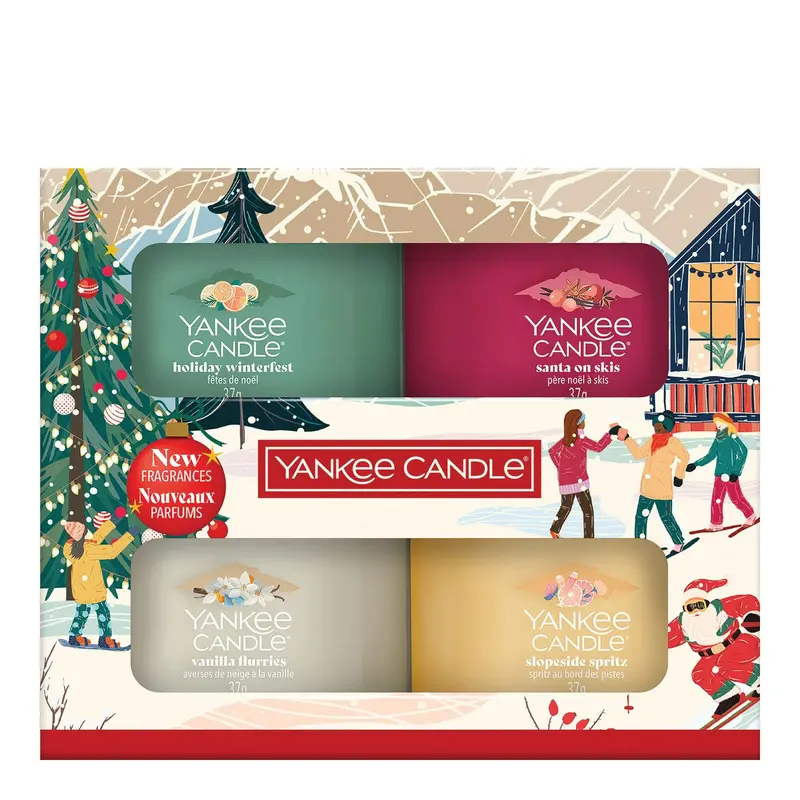 Yankee Candle - 4 Filled Votive Candle Christmas Gift Set