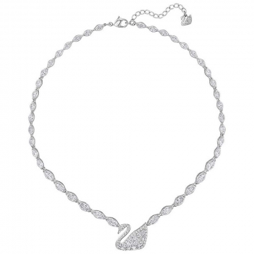 Swarovski Swan Lake Necklace Small - White/Rhodium Plating