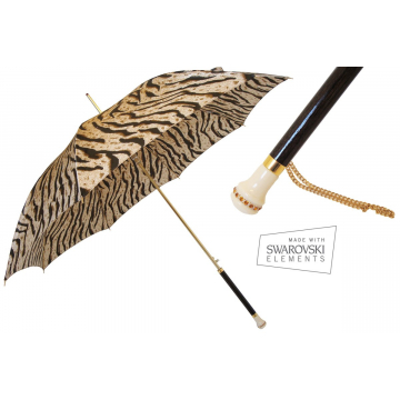 Pasotti Tiger Umbrella with Swarovski Handle