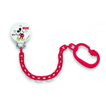NUK - Mickey Soother Chain Red