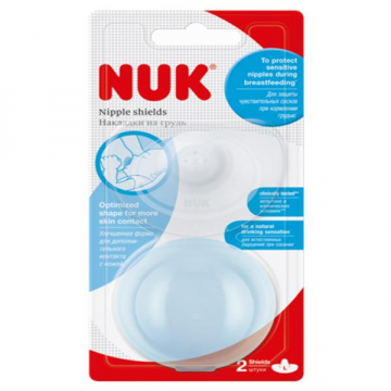 NUK Silicone Nipple Shields with Storage Box, Pack of 2