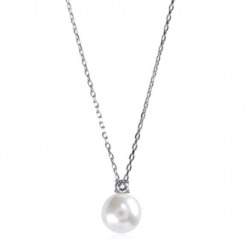 Swarovski Tricia Pendant - White/Rhodium Plating