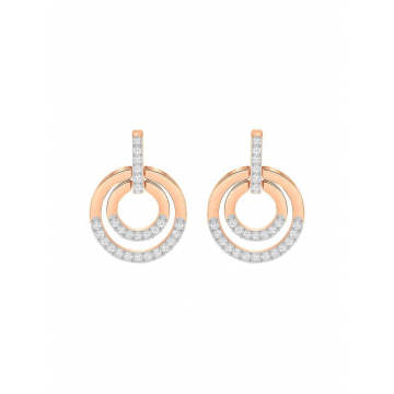 Swarovski Two-Tone Steel/Gold-Plate Circle Earrings