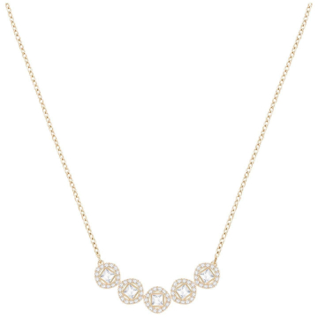 Swarovski Angelic Square Necklace - White/Rose Gold Plating