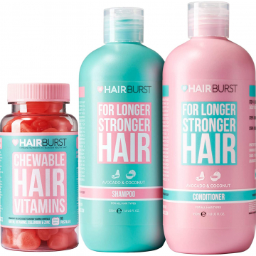 Hairburst - Shampoo, Conditioner & Chewable Vitamin Bundle 